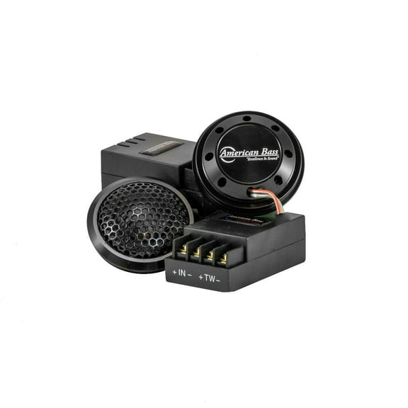 American Bass Symphony 28mm Aluminum with Crossovers, 150 Watts Max, Very Accurate Sound Tweeter