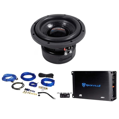 American Bass XD-844 8" 600w Car Subwoofer DVC 4 Ohm Sub+Mono Amplifier+Amp Kit