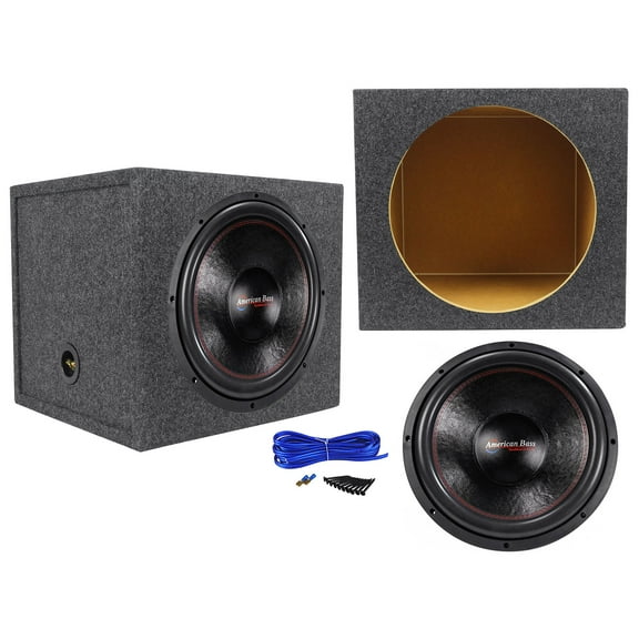 American Bass XFL-1522 2000w 15" Competition Subwoofer+Sealed Sub Box Enclosure