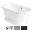 thumbnail image 1 of American Bath Factory T100A-SN Nobb Hill Bathtub no Faucet Holes- White, 1 of 1
