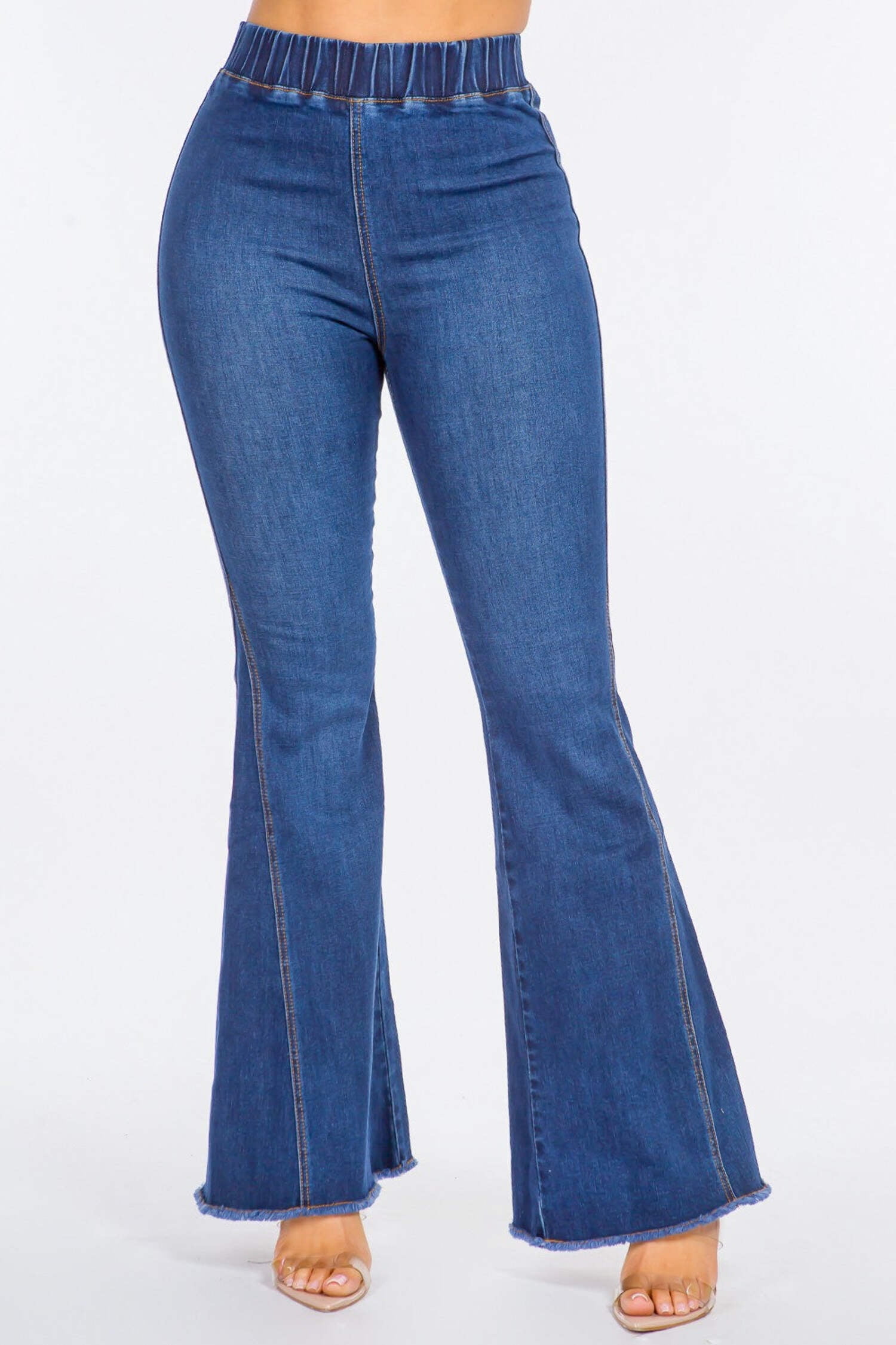 American Bazi High Waist Distressed Wide Leg Jeans