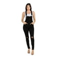thumbnail image 1 of American Bazi Women's Button Down Slim Fit Color Denim Overalls, Up to 3X, 1 of 4
