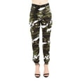 thumbnail image 1 of American Bazi Women's High Waist Belt Camo Cargo Joggers RJJ2036 - Winter Camo - Small, 1 of 3