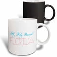 thumbnail image 1 of 3drose, American Beaches - Saint Pete Beach, Florida, Blue, Red, White, 11oz Magic Transforming Mug, 1 of 7