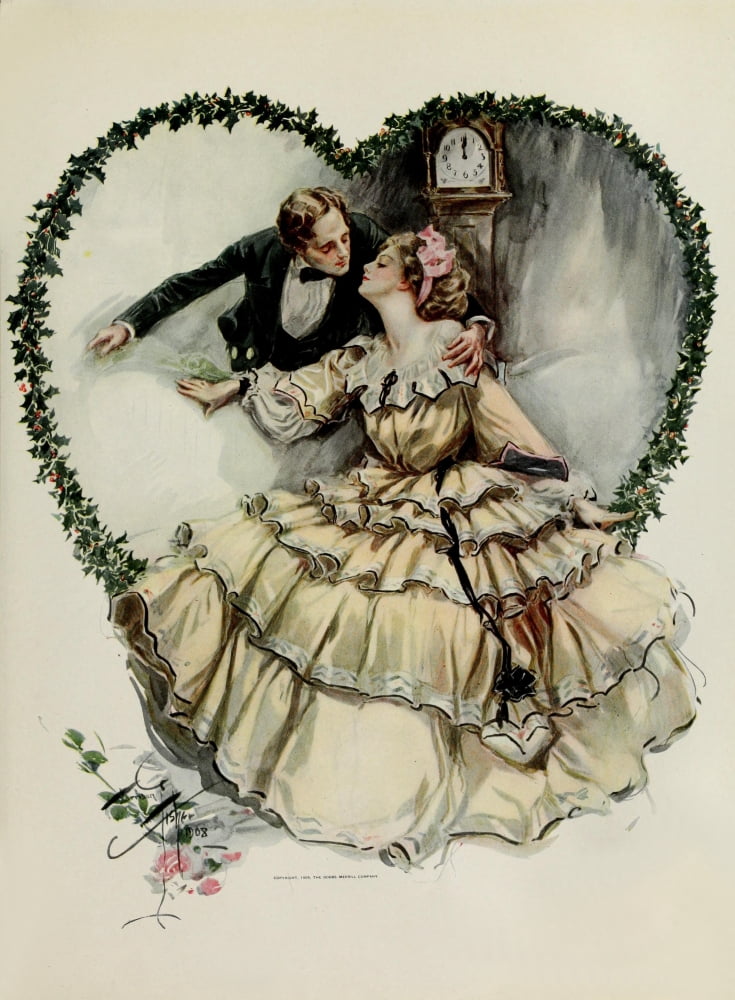 American Beauties 1909 Love Canvas Art - Harrison Fisher (24 x 36)