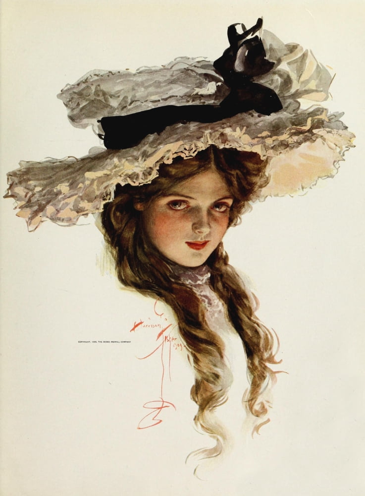American Beauties 1909 Sweetheart has faults Canvas Art - Harrison Fisher (18 x 24)