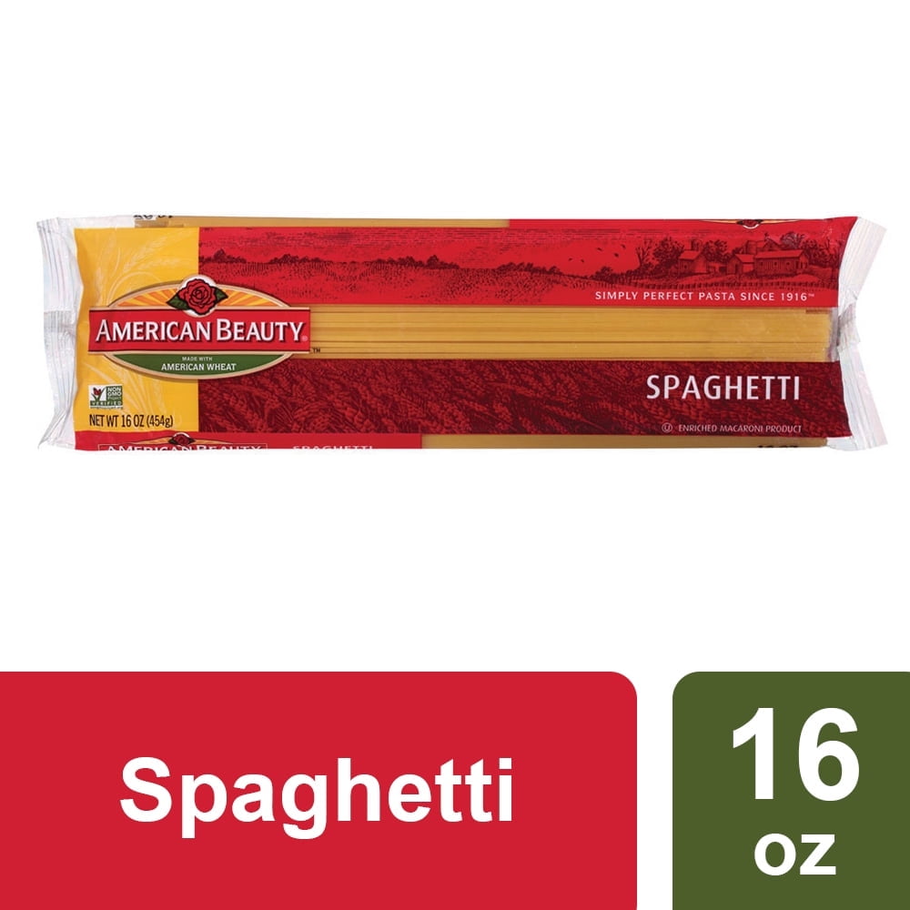 American Beauty Spaghetti Pasta, 24-Pack (16 oz Each)  Traditional Pasta for Italian Style Dishes