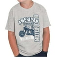 thumbnail image 1 of American Biker Motorcycle Patriotic Crewneck T Shirts Boy Girl Teen Brisco Brands XS, 1 of 6