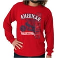 thumbnail image 1 of American Biker Motorcycle Patriotic Plus Size Long Sleeve Graphic Tee Shirt Brisco Brands 2X, 1 of 6