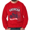 thumbnail image 1 of American Biker Motorcycle Patriotic Unisex Plus Fleece Graphic Sweatshirt Brisco Brands 2X, 1 of 6