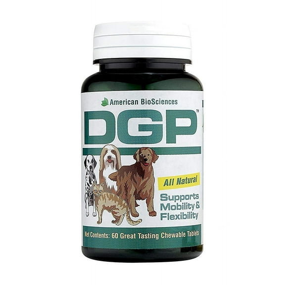 DGP for Pets All-Natural Joint Supplement for Dog Hip & Joint Support with Turmeric Boswellia Extract, Feverfew - Quick Mobility Support - 60 Chew Tabs for Pets