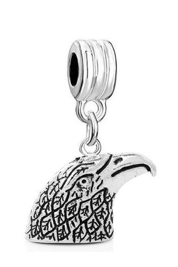 American Bird Eagle Head Charm Bead