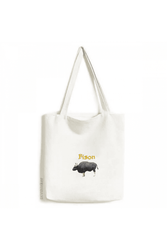 American Bison Artiodactyla Tote Canvas Bag Shopping Satchel Casual Handbag