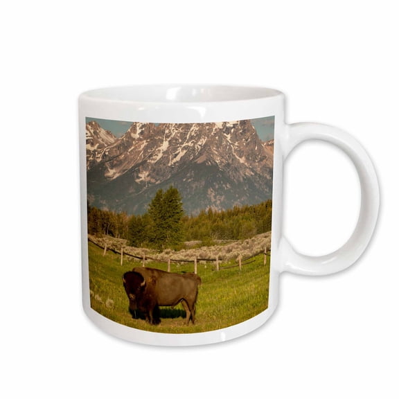 3drose, American Bison, Grand Teton National Park, Wyoming., 11oz Mug