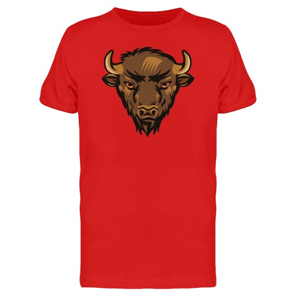 American Bison Head T-Shirt Men -Image by Shutterstock, Male Small