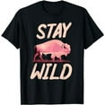 thumbnail image 1 of American Bison Hunter - Stay Wild Bison Hunting T-Shirt, 1 of 5