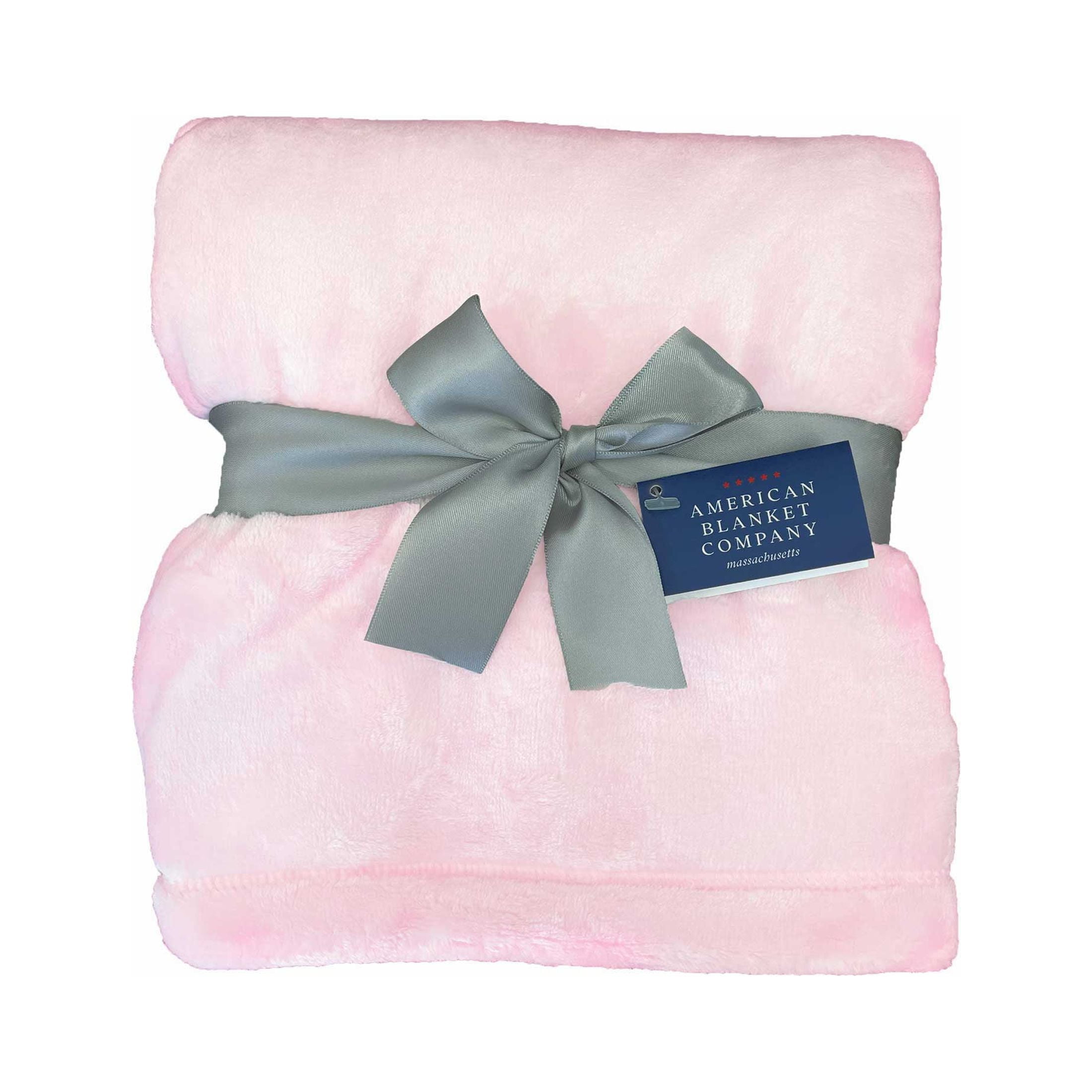 American Blanket Company Luster Loft Fold-over Infant Blanket Softest Pink 30in x 40in Unisex
