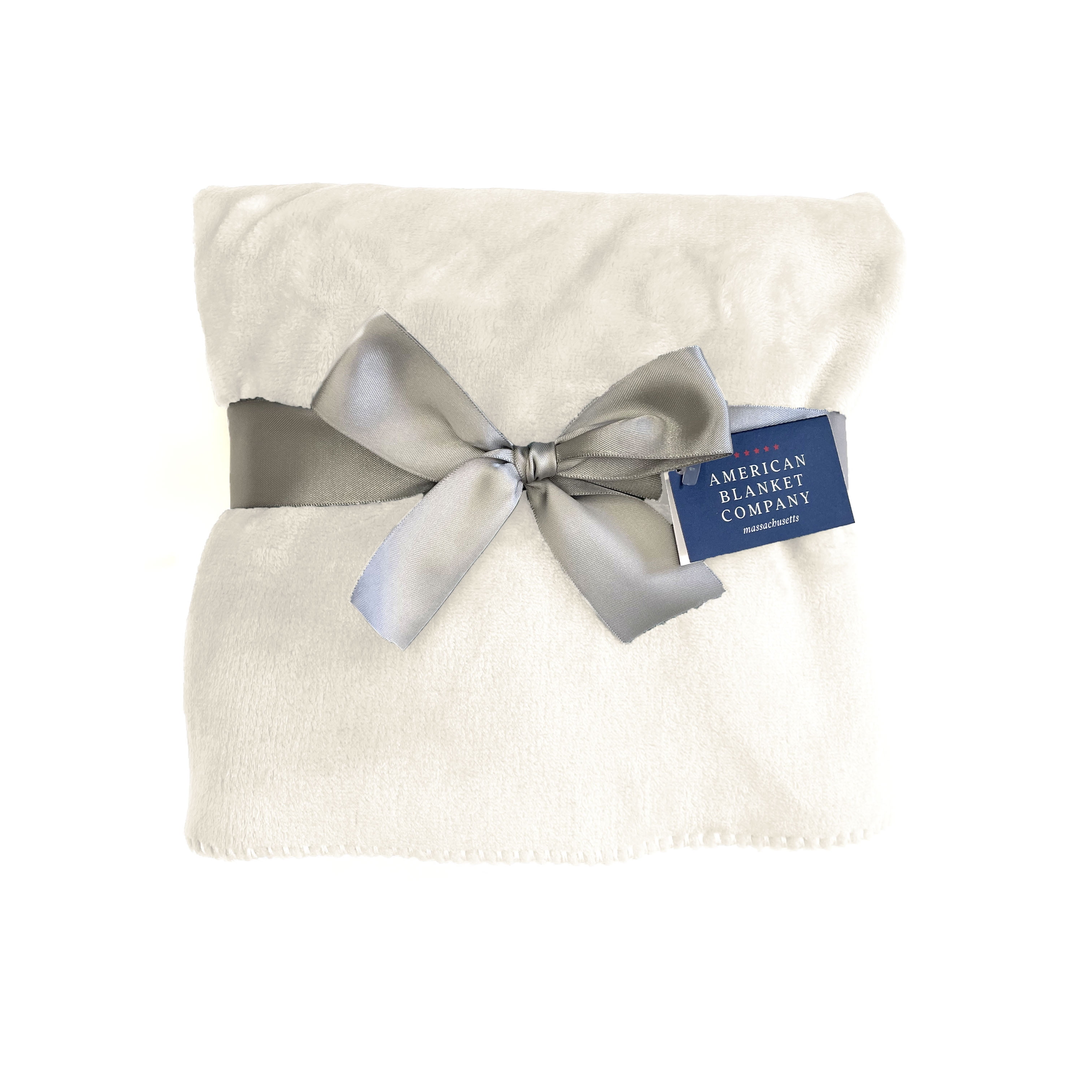 American Blanket Company Luster Loft Whip Stitch Infant Blanket Softest Cream 30in x 40in Unisex