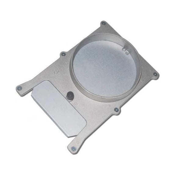 Blast Gate, Cast Aluminum Body, Galvanized Steel Gate, 15 in W, 6 55/64 in L