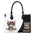 thumbnail image 1 of American Bobtail Cat Bag, Personalized Leather Handbags For Women - Personalized Bag with Name - Tote Bags for Mom Grandma - Custom Gifts Ideas for Her, Gift for Cat Lover, Cat Mom, 1 of 7