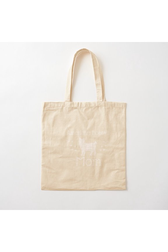 American Bobtail Mom Canvas Tote Bags, Reusable Shopping Bag