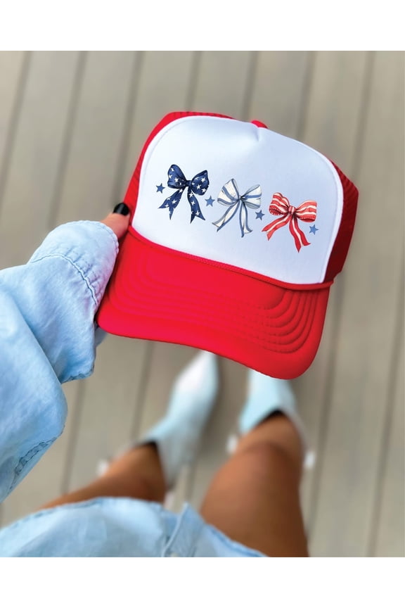 American Bows Red & White Unisex Foam Trucker Hat