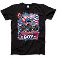 thumbnail image 1 of All American Boy Monster Truck T-Shirt – Red White Blue Fireworks USA Flag Tee – Patriotic 4th of July Shirt for Kids, Boys, Toddlers & Young American Boys, 1 of 7