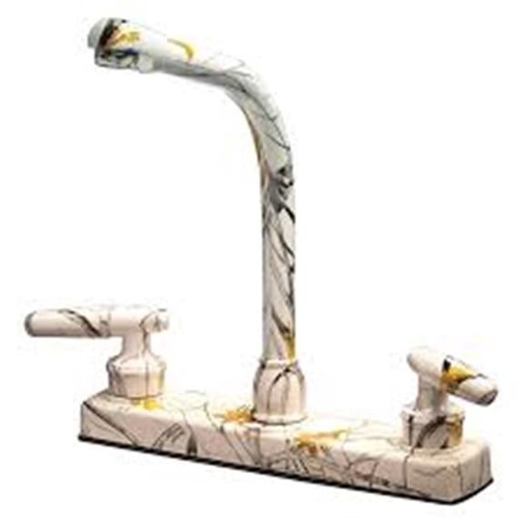 American Brass AMBCAMO-TTS-800 8 in. Value Added Lavatory with Lever Handles, White Camouflage