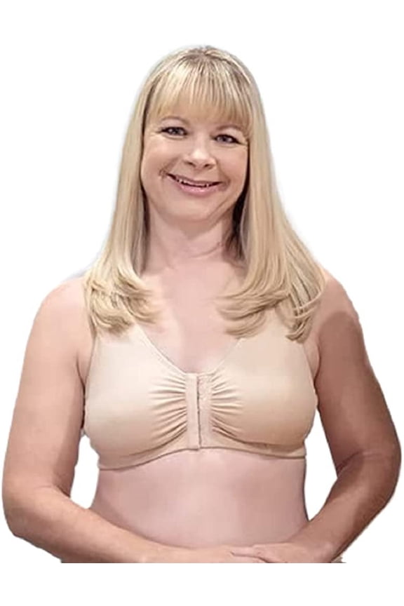 110 Leisure Bra, Beige | Beige ABC Leisure Front Closure bras