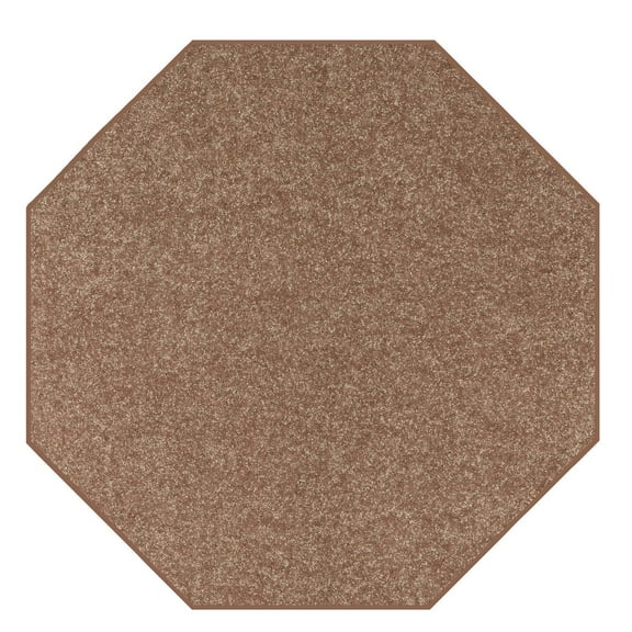 American Bright American Bright Solid Color Area Rugs Brown - 3' Octagon