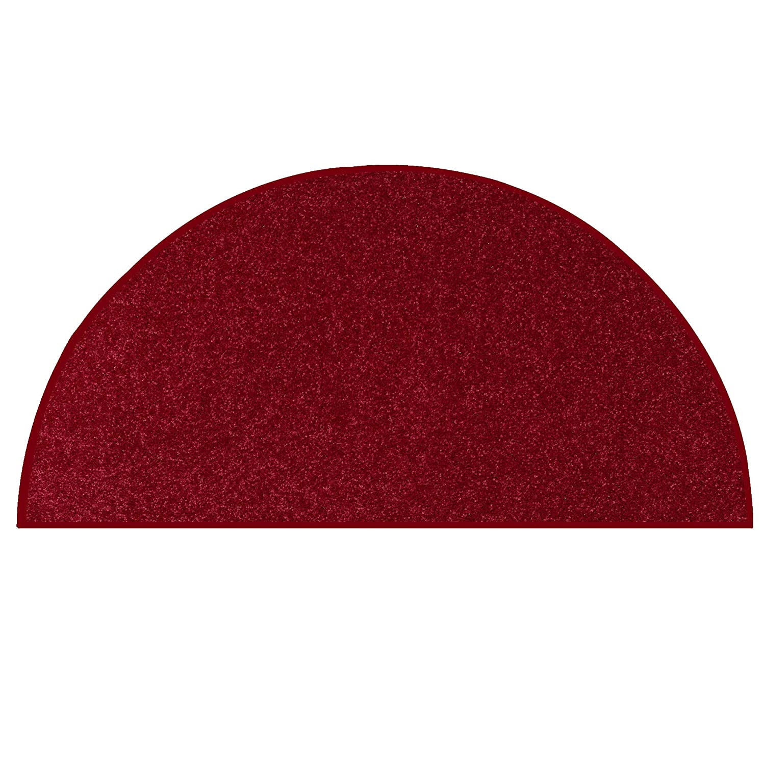 American Bright American Bright Solid Color Area Rugs Burgundy - 18" x 36" Half Round