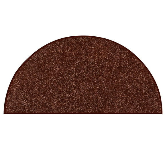 American Bright American Bright Solid Color Area Rugs Chocolate - 24" x 48" Half Round