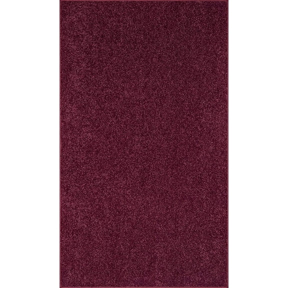 American Bright American Bright Solid Color Area Rugs Cranberry - 1.5' x 2.25'