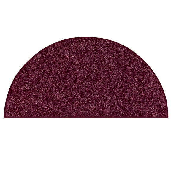 American Bright American Bright Solid Color Area Rugs Cranberry - 20" x 40" Half Round
