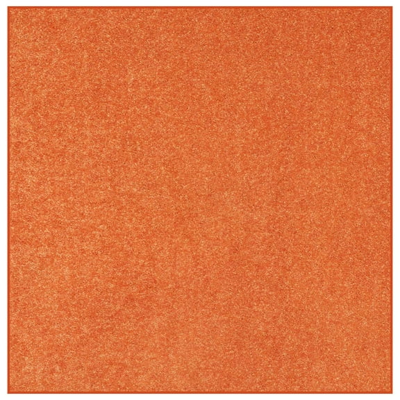 American Bright American Bright Solid Color Area Rugs Orange - 18" x 18" Square (Set Of 12)