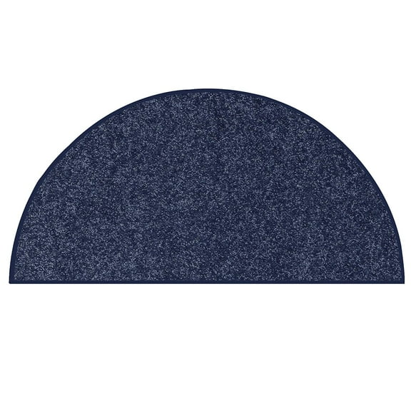 American Bright American Bright Solid Color Area Rugs Petrol Blue - 42" x 84" Half Round