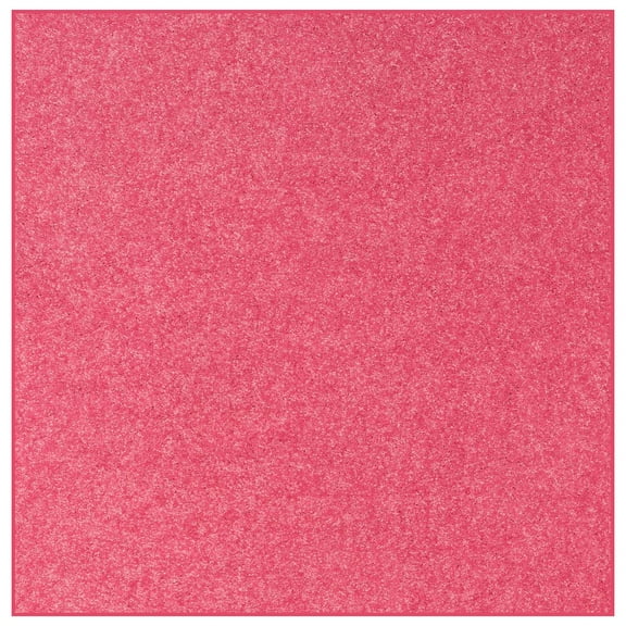 American Bright American Bright Solid Color Area Rugs Pink - 18" x 18" Square (Set Of 6)