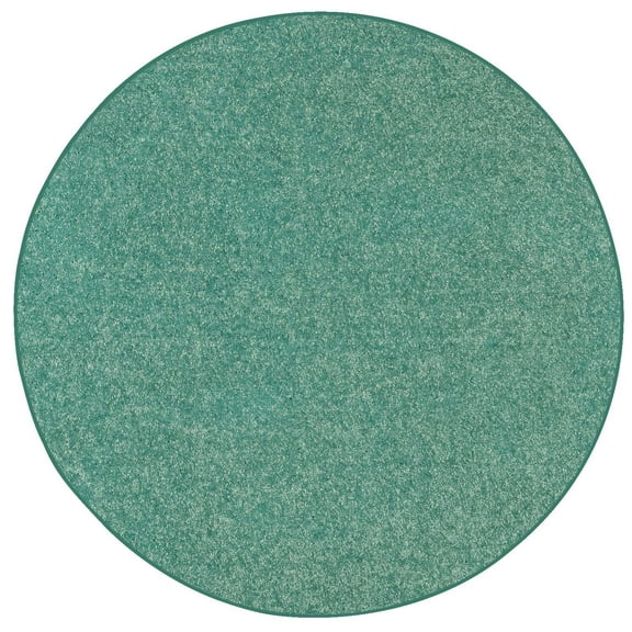 American Bright American Bright Solid Color Area Rugs Teal - 18" x 18" Round (Set Of 12)