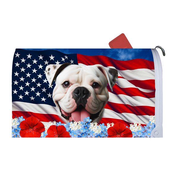 American Bulldog - Best of Breed Patriotic Dog Breed Mail Box Cover