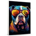 thumbnail image 1 of American Bulldog Dog Glasses Wall Canvas Canvas Framed New Mom Gifts For Women Mother Day For Living Room Decorations Personalized Dog Canvas Gifts For Dad Wall Art decor, 1 of 6
