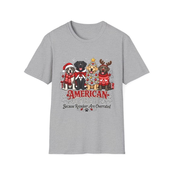 American Bully Christmas Holiday Dogs Graphic T-Shirt - Walmart.com
