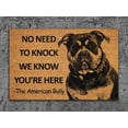 thumbnail image 1 of American Bully Door Mat, Funny We Know You are Here Door Mats, American Bully Doormat, American Bully Mat, American Bully Welcome Mats Funny Doormat 30x18 Inch, 1 of 4