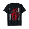 thumbnail image 1 of American Bully Pit Bull Dog With American Flag T-Shirt, 1 of 5