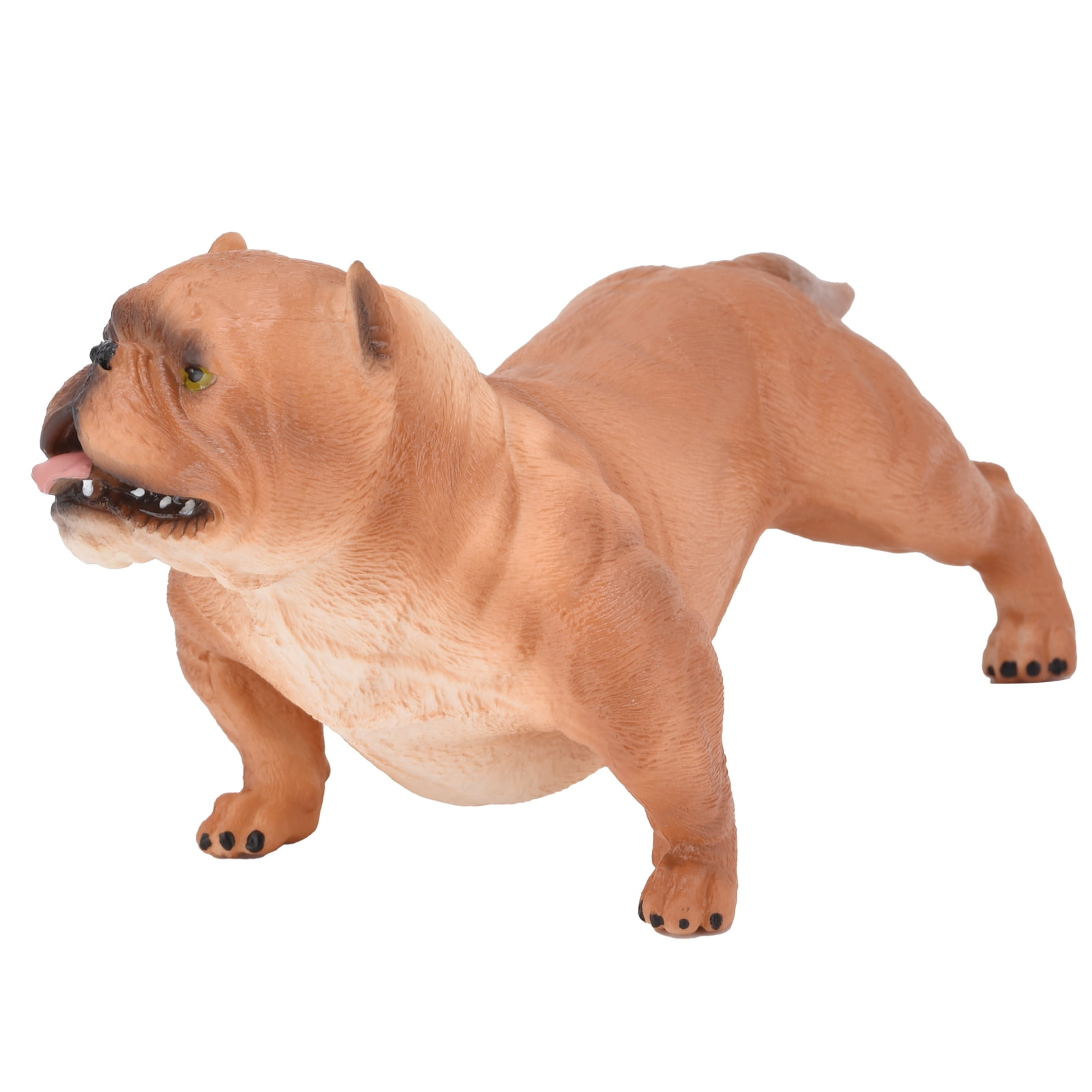 Porfeet Model Toy Simulated Collectible Plastic Simulation Wild Animal Bully  Pitbull Model for Hobby Collection,E 