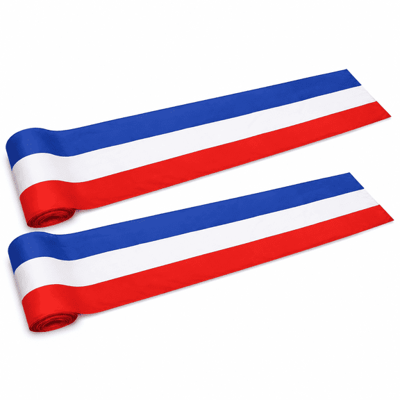 2 Pcs American Bunting Flag Banner, 2 x 20 Ft Patriotic Red White and Blue Decor 4th of July decorations for Porch, Home and Garden,Memorial Day and Veterans Day Decor