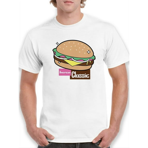 American Burger Classic Men T-Shirt, Male Medium