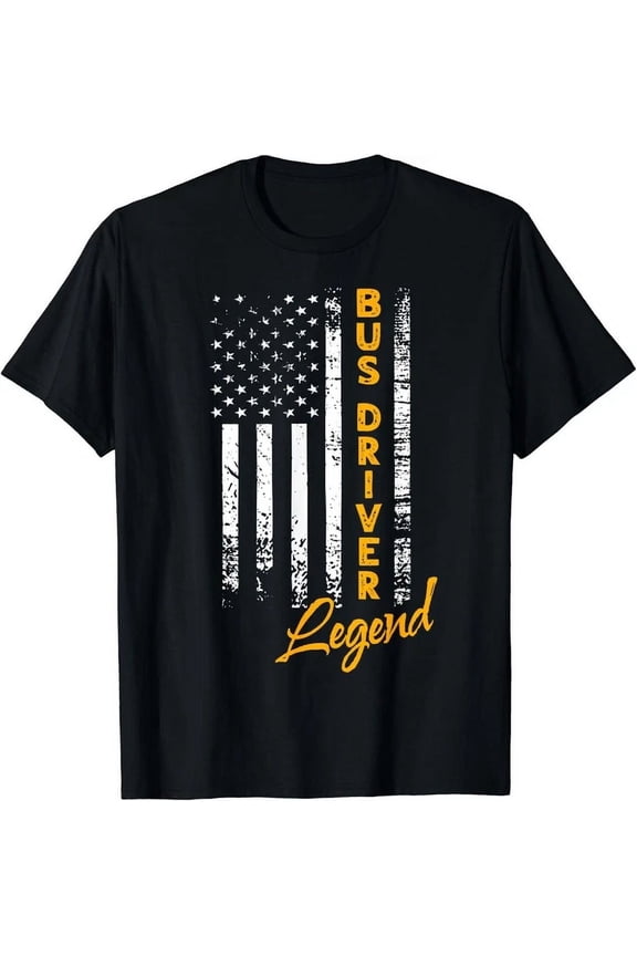 American Bus Driver Legend Gift Tee Unisex T-Shirt, Unisex T-Shirt