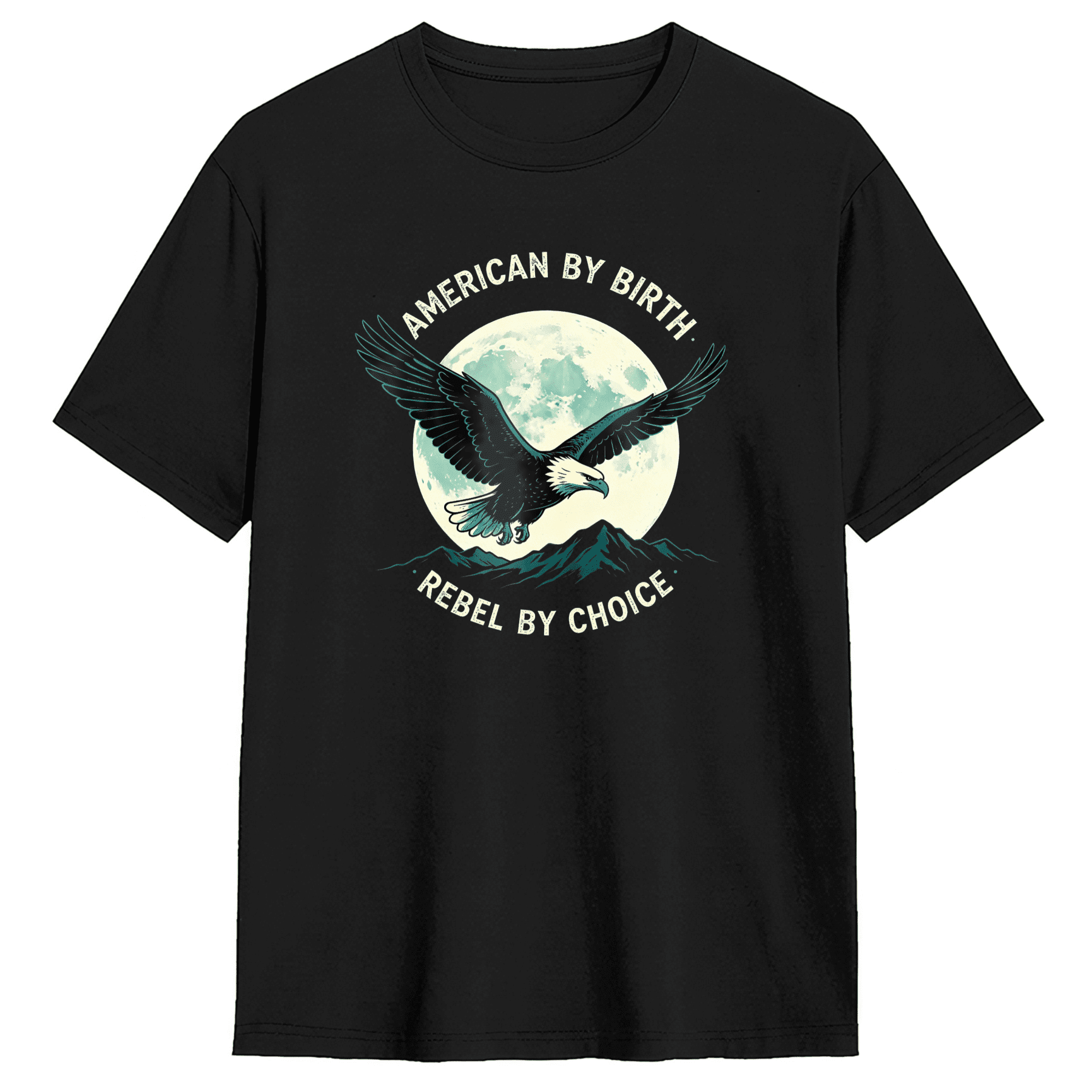 American By Birth Rebel By Choice Eagle Vintage Graphic Tee For Men ...