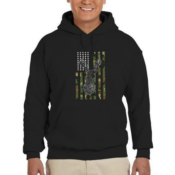 American Camouflage Flag Hoodie Men -Smartprints Designs, Male 3X-Large