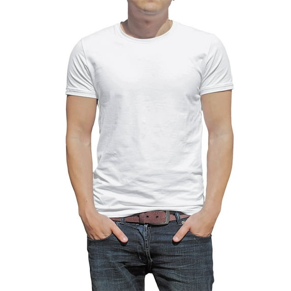 American Casual T Shirts for Men 5 Pack, 100% Cotton Crew Neck Tag Free Mens Shirt